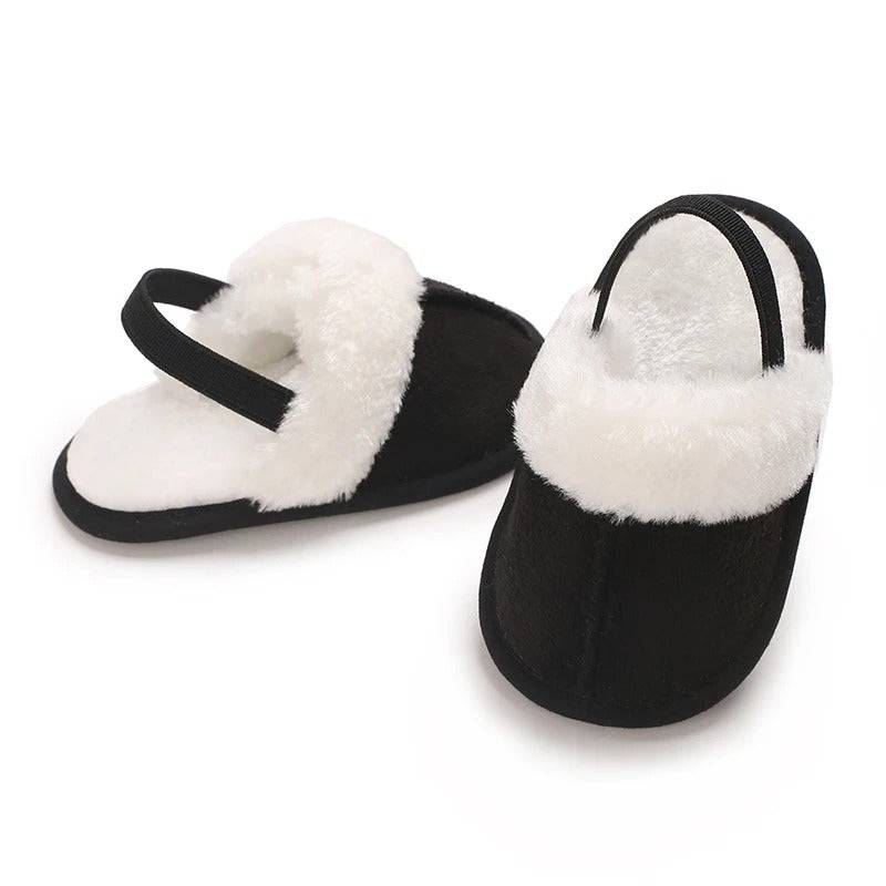 Mini Fashion™ - Weiche Sohlen - Kinderhausschuhe Schwarz / 20 (6-12 Monate) | Pädagogisches Holzspielzeug von Mein Kleines Baby