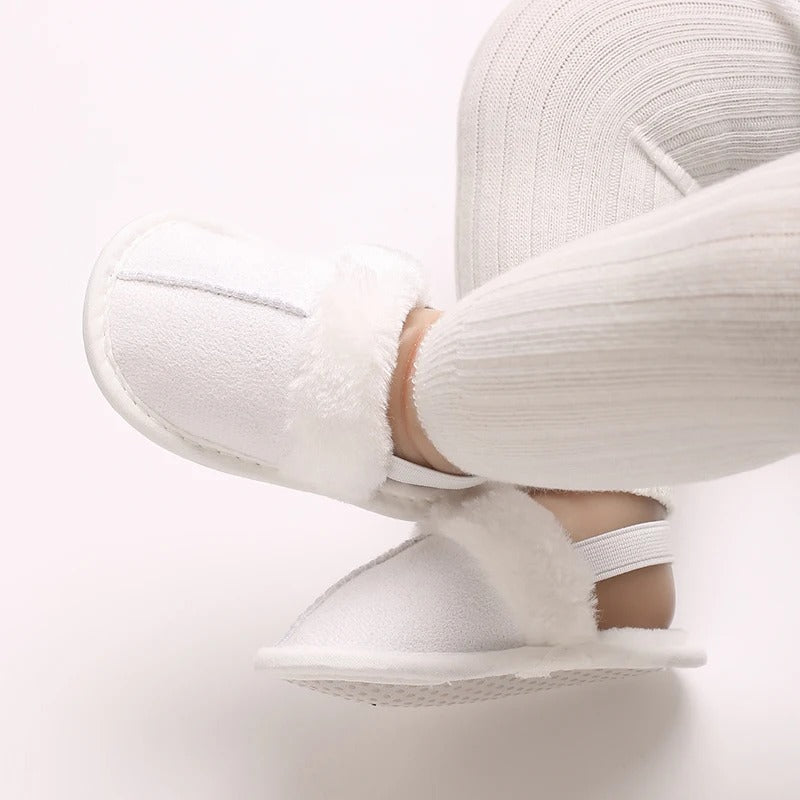 Mini Fashion™ - Weiche Sohlen - Kinderhausschuhe Weiß / 20 (6-12 Monate) | Pädagogisches Holzspielzeug von Mein Kleines Baby