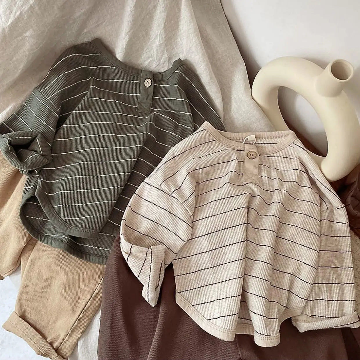 Mini Fashion™ - Weiches&atmungsaktives Material - Langarm-Shirt Grün / 90 (1-2 Jahr) | Pädagogisches Holzspielzeug von Mein Kleines Baby
