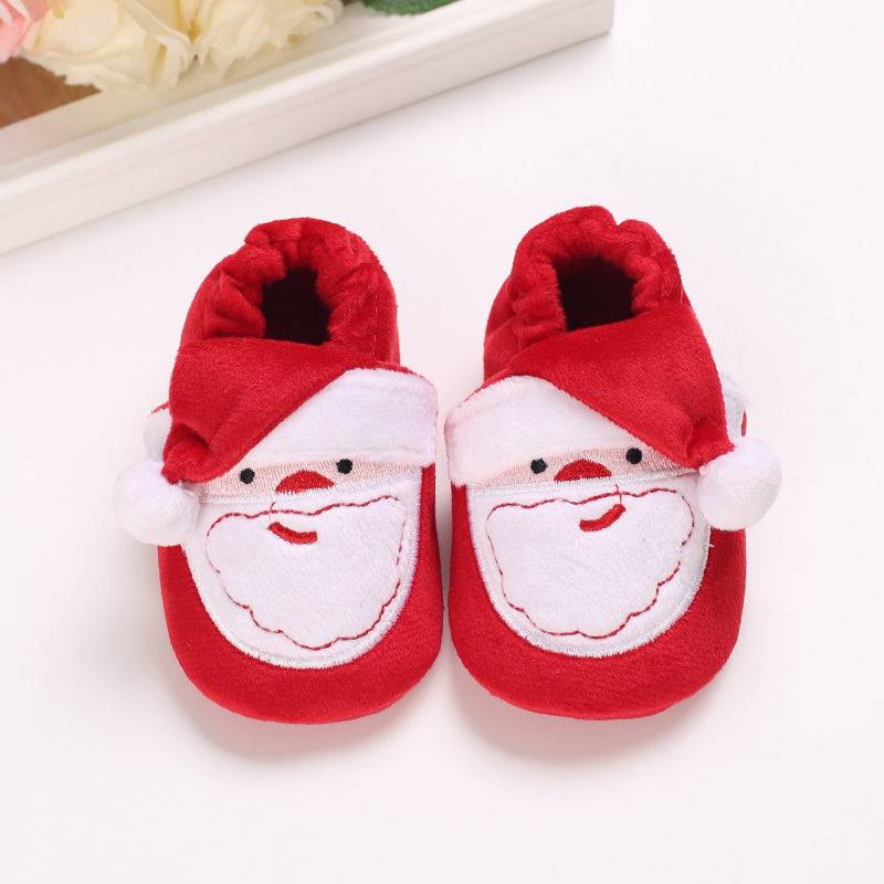 Mini Fashion™ - Weihnachtshausschuhe für Kinder unsere Schube Rot Weiß - Weihnachtsmann / 21 (0-6 Monate) | Pädagogisches Holzspielzeug von Mein Kleines Baby