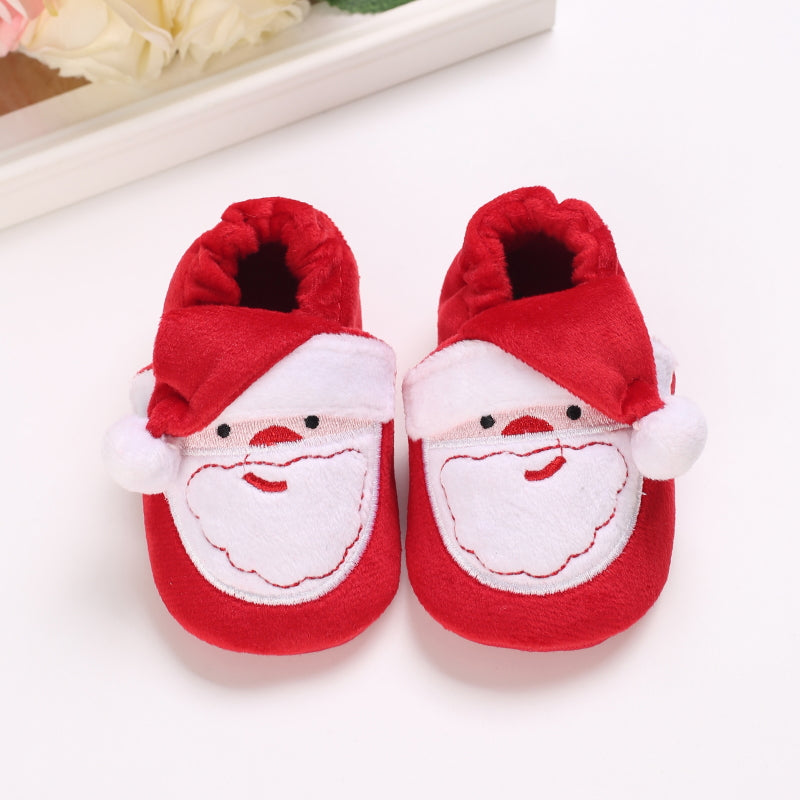 Mini Fashion™ - Weihnachtshausschuhe für Kinder unsere Schube Rot Weiß - Weihnachtsmann / 23 (12-18 Monate) | Pädagogisches Holzspielzeug von Mein Kleines Baby