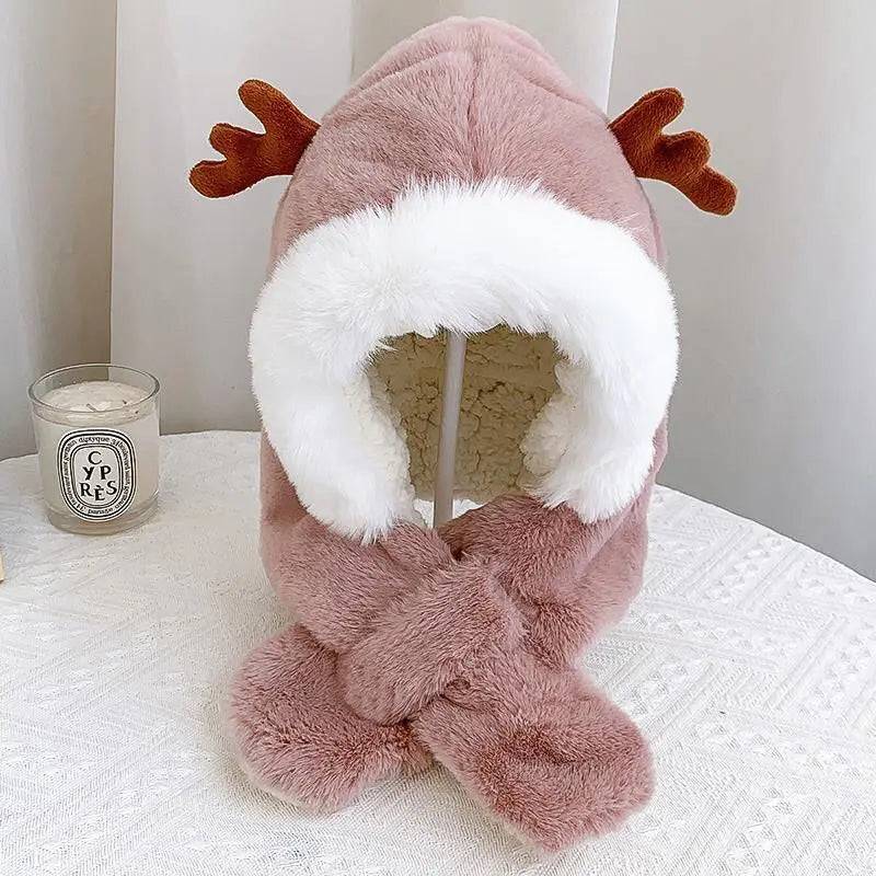 Mini Fashion™ - warm&kuschelig - Mütze&Schal in 1 Rosa / Einheitsgröße (0-2 Jahre) | Pädagogisches Holzspielzeug von Mein Kleines Baby