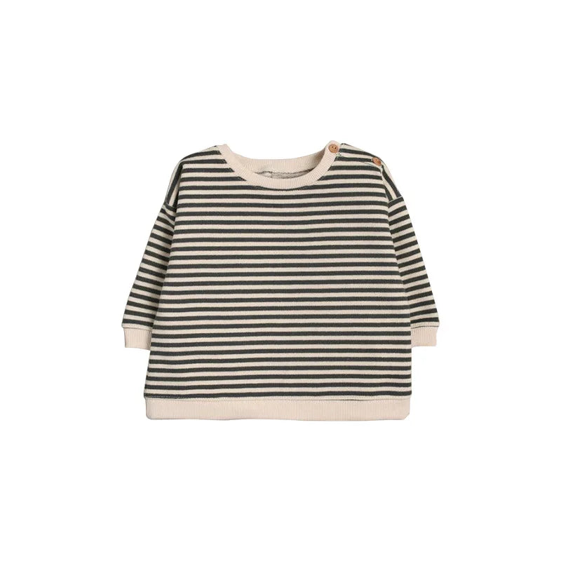 Mini Fashion - Bequemes und stilvolles Bekleidungsset - Baby Outfit T-shirt - Gestreift / 73 (6–12 Monate) S | Pädagogisches Holzspielzeug von Mein Kleines Baby