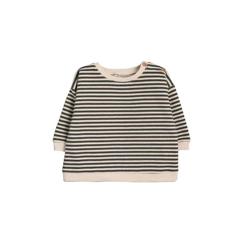 Mini Fashion - Bequemes und stilvolles Bekleidungsset - Baby Outfit T-shirt - Gestreift / 80 (12–18 Monate) M | Pädagogisches Holzspielzeug von Mein Kleines Baby