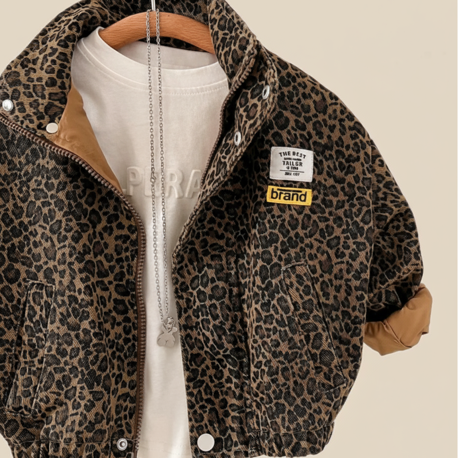 Mini Fashion– Cool&bequem– Jacke mit Leopardenmuster 100 (3 Jahre) | Pädagogisches Holzspielzeug von Mein Kleines Baby