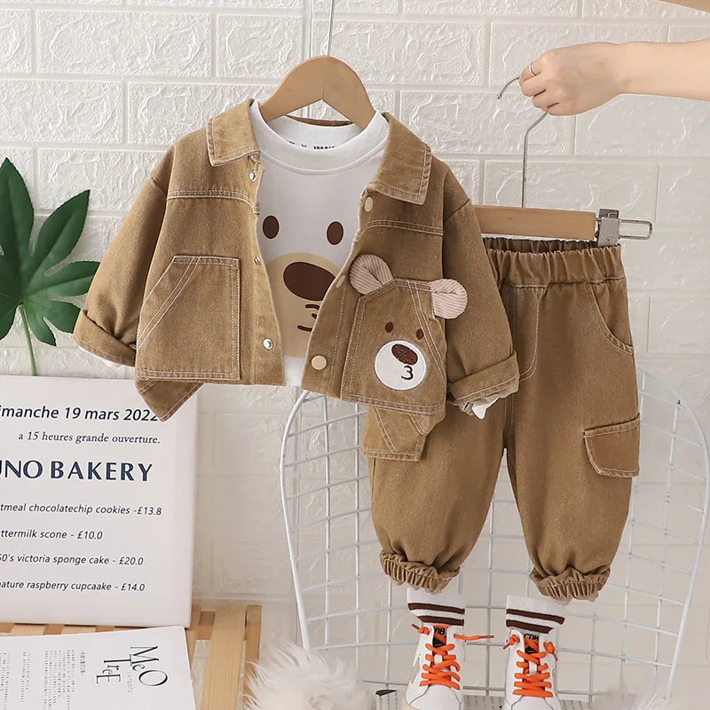 Mini Fashion– Elegant&Sanft– Pastellfarbenes Outfit Khaki / 100 (2-3 Jahre) | Pädagogisches Holzspielzeug von Mein Kleines Baby