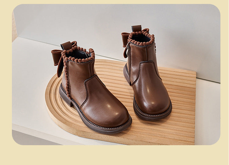 Mini Fashion – Komfort og stil – Læderankelstøvler Brun / 36 (9 – 10 år- / 22.6 cm) | Pädagogisches Holzspielzeug von Mein Kleines Baby