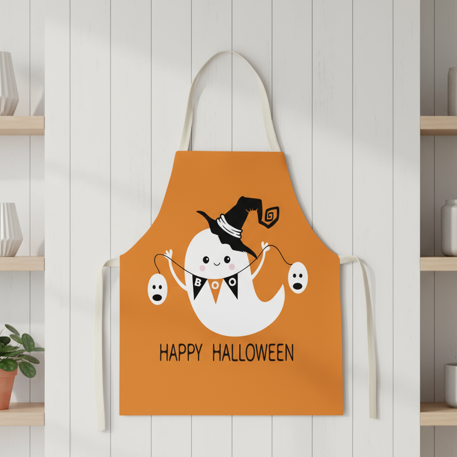 MiniChef™ – Verspielt&Fleckabweisend– Kinderschürze S (2-5 Jahre) / Halloween | Pädagogisches Holzspielzeug von Mein Kleines Baby