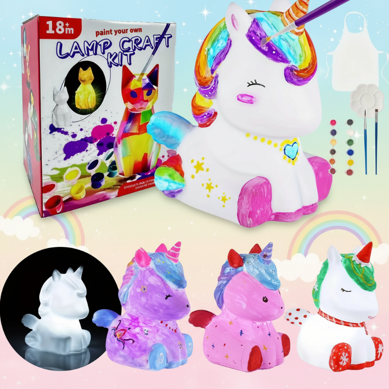 MiniCrafters – Kreativität & Lernen – DIY-Lampe „Tiere“-Malset Einhorn | Pädagogisches Holzspielzeug MiniCrafters – Kreativität & Lernen – DIY-Lampe „Tiere“-Malset Einhorn | Pädagogisches Holzspielzeug von Mein Kleines Baby