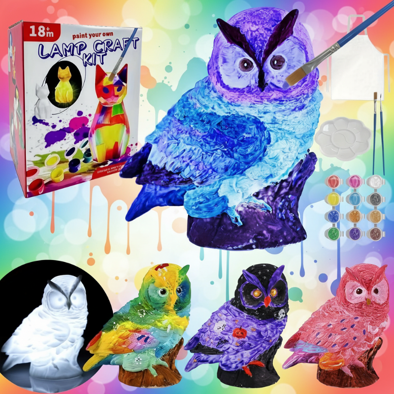 MiniCrafters – Kreativität & Lernen – DIY-Lampe „Tiere“-Malset Eule | Pädagogisches Holzspielzeug MiniCrafters – Kreativität & Lernen – DIY-Lampe „Tiere“-Malset Eule | Pädagogisches Holzspielzeug von Mein Kleines Baby