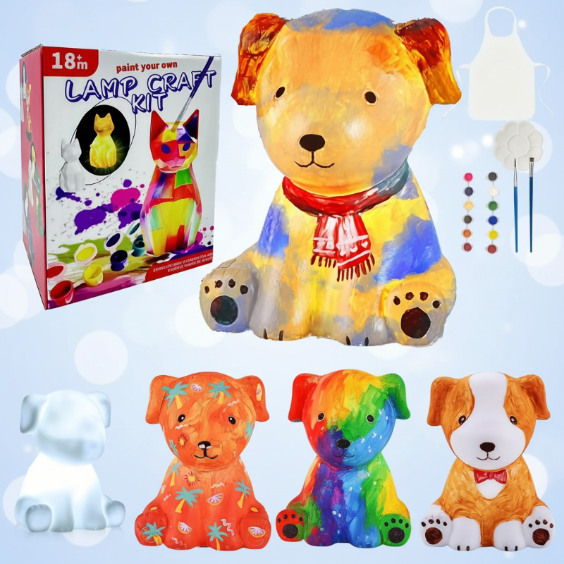 MiniCrafters – Kreativität & Lernen – DIY-Lampe „Tiere“-Malset Hund | Pädagogisches Holzspielzeug MiniCrafters – Kreativität & Lernen – DIY-Lampe „Tiere“-Malset Hund | Pädagogisches Holzspielzeug von Mein Kleines Baby