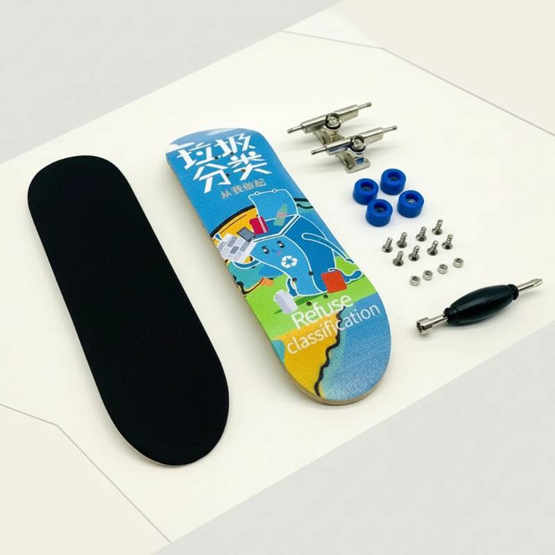 MiniDeck– Robust und flexibel – Finger-Skateboard Abfall | Pädagogisches Holzspielzeug von Mein Kleines Baby