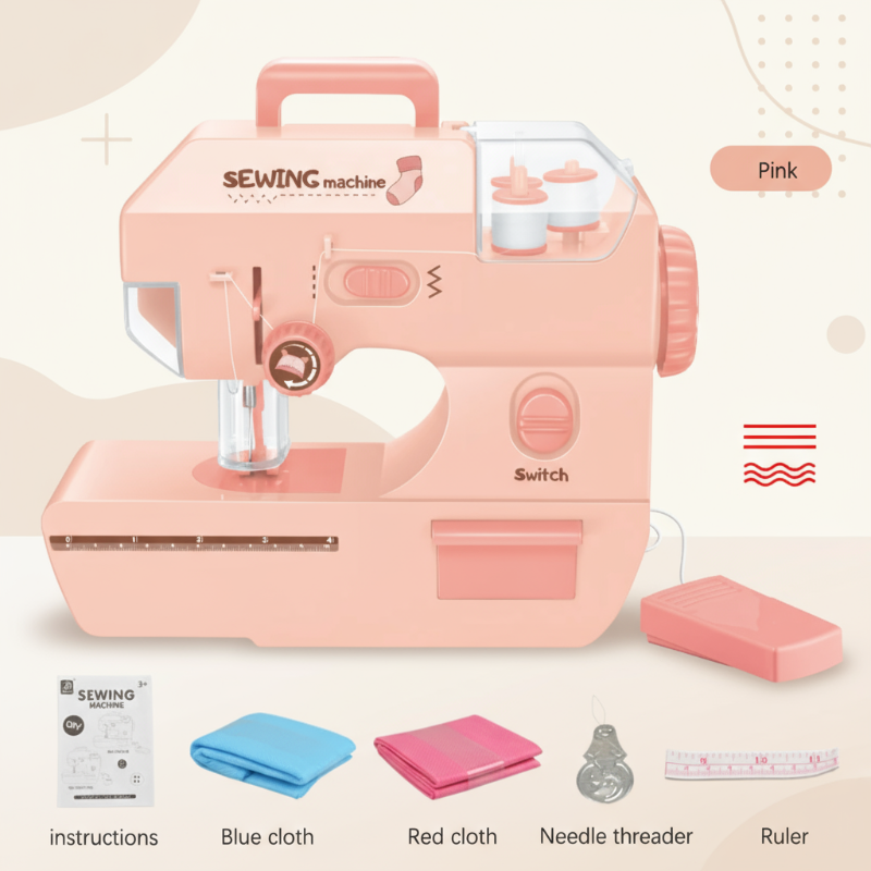 MiniTailor – Lernreich & unterhaltsam – Spielzeug-Nähmaschine Rosa / L | Pädagogisches Holzspielzeug MiniTailor – Lernreich & unterhaltsam – Spielzeug-Nähmaschine Rosa / L | Pädagogisches Holzspielzeug von Mein Kleines Baby