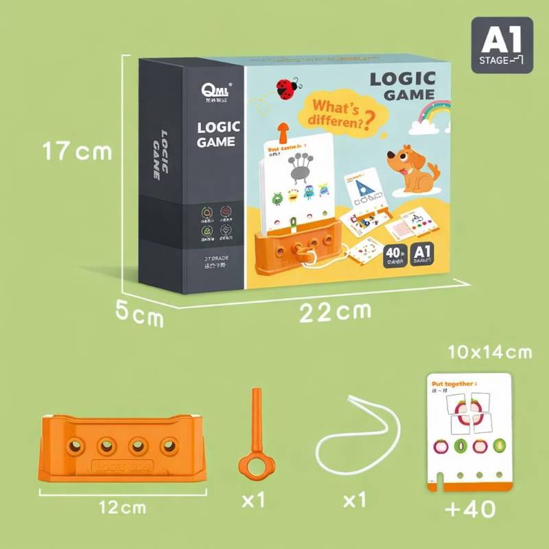 Montessori Shape Matching Game– Logik&Konzentration– Puzzle-Brettspiel Finde die Unterschiede | Pädagogisches Holzspielzeug von Mein Kleines Baby