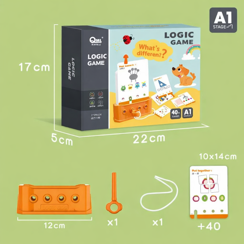 Montessori Shape Matching Game– Logik&Konzentration– Puzzle-Brettspiel Finde die Unterschiede | Pädagogisches Holzspielzeug von Mein Kleines Baby