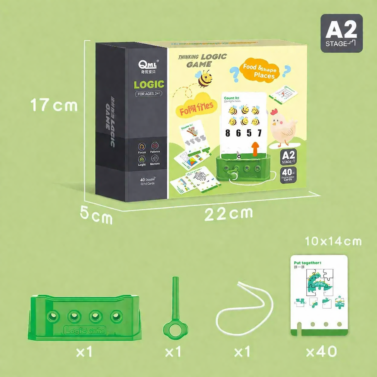 Montessori Shape Matching Game– Logik&Konzentration– Puzzle-Brettspiel Zählen lernen | Pädagogisches Holzspielzeug von Mein Kleines Baby