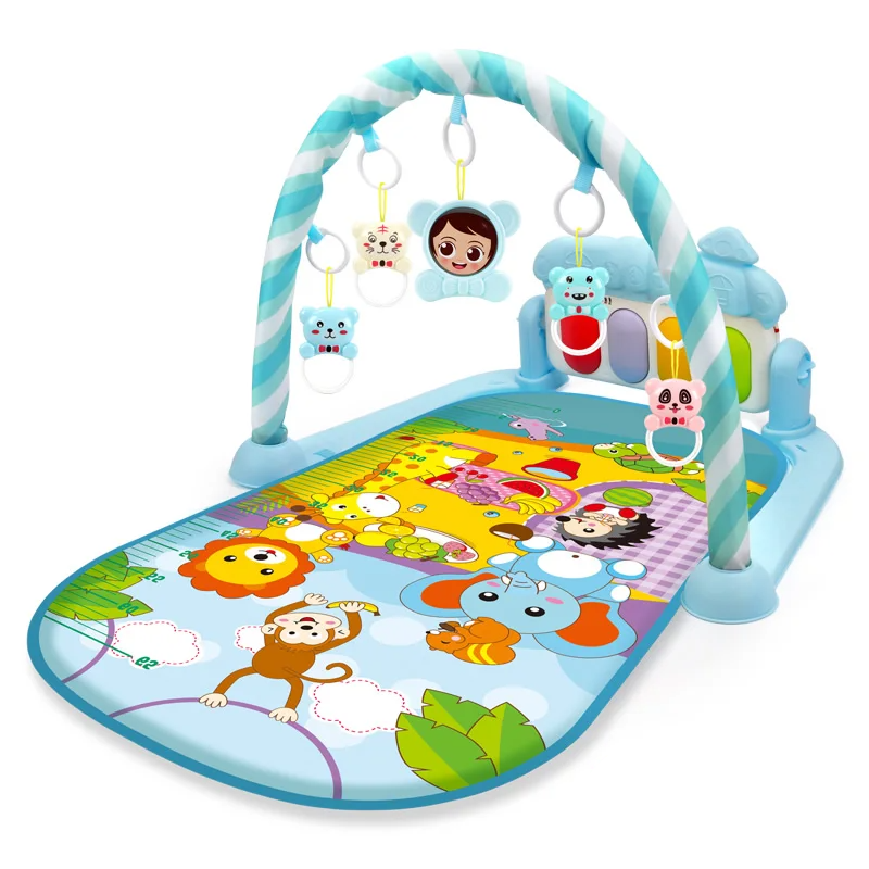 Musical Arch™ – Klänge&Farben - Baby Gym Zoo Blau | Pädagogisches Holzspielzeug von Mein Kleines Baby
