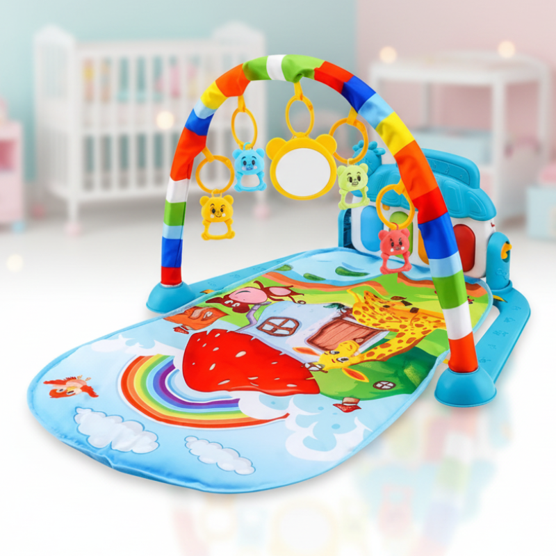 Musical Baby Play Gym – Farbenfroh & lehrreich – Baby-Gymnastikmatte Regenbogenhaus | Pädagogisches Holzspielzeug Musical Baby Play Gym – Farbenfroh & lehrreich – Baby-Gymnastikmatte Regenbogenhaus | Pädagogisches Holzspielzeug von Mein Kleines Baby