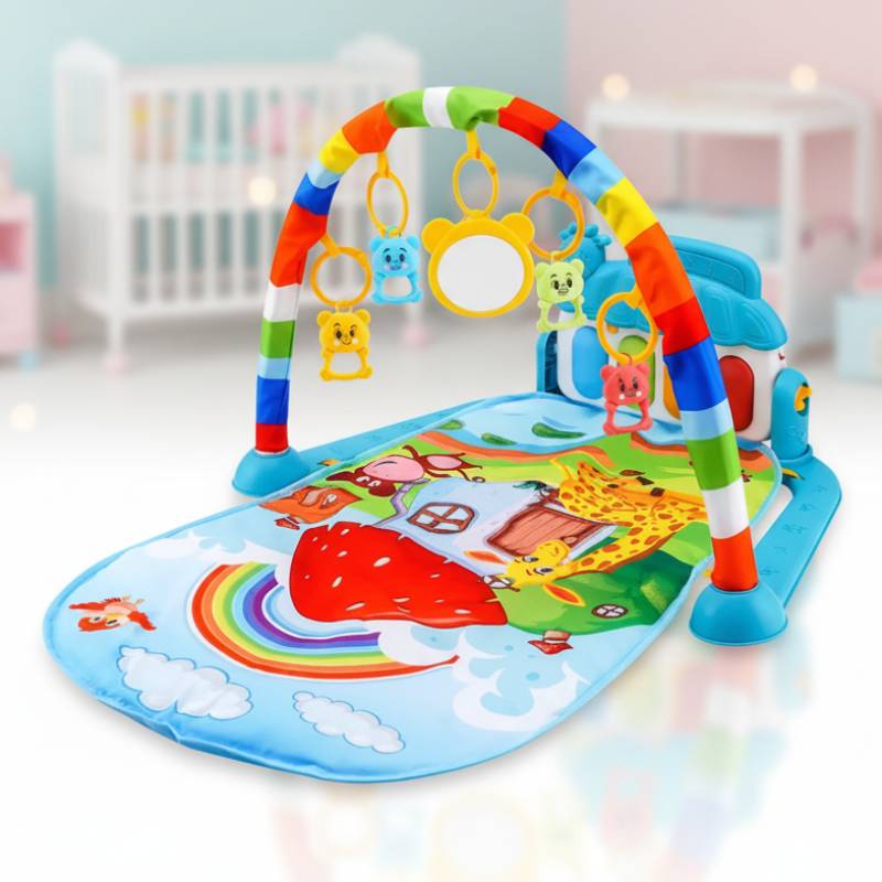 Musical Baby Play Gym – Farbenfroh & lehrreich – Baby-Gymnastikmatte Regenbogenhaus | Pädagogisches Holzspielzeug Musical Baby Play Gym – Farbenfroh & lehrreich – Baby-Gymnastikmatte Regenbogenhaus | Pädagogisches Holzspielzeug von Mein Kleines Baby