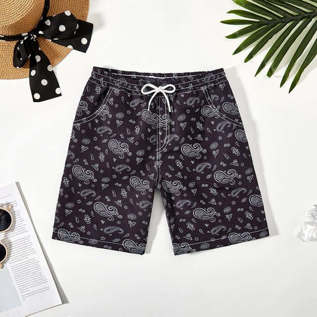 OceanBee– Cool&Sommerlich– Badehose mit weicher Innenhose Schwarz / 120 (7–8 Jahre) | Pädagogisches Holzspielzeug von Mein Kleines Baby