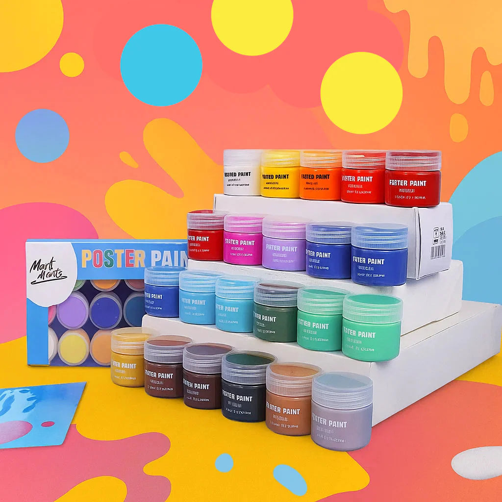 PaintJoy– Farbenfroh und kreativ – Fingerfarben- und Gouache-Set 24 Farben | Pädagogisches Holzspielzeug von Mein Kleines Baby