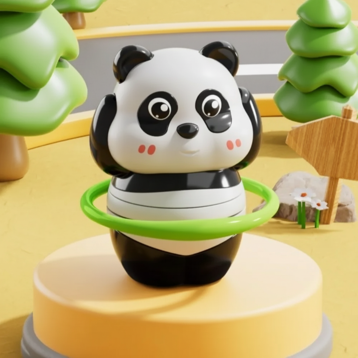 PandaPlay – Spaß & Action – Aufziehbares Panda-Spielzeug Hoop-Kurve | Pädagogisches Holzspielzeug PandaPlay – Spaß & Action – Aufziehbares Panda-Spielzeug Hoop-Kurve | Pädagogisches Holzspielzeug von Mein Kleines Baby