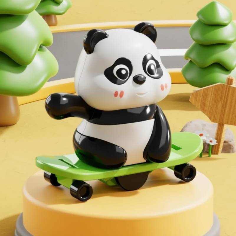 PandaPlay – Spaß & Action – Aufziehbares Panda-Spielzeug Skateboarden | Pädagogisches Holzspielzeug PandaPlay – Spaß & Action – Aufziehbares Panda-Spielzeug Skateboarden | Pädagogisches Holzspielzeug von Mein Kleines Baby