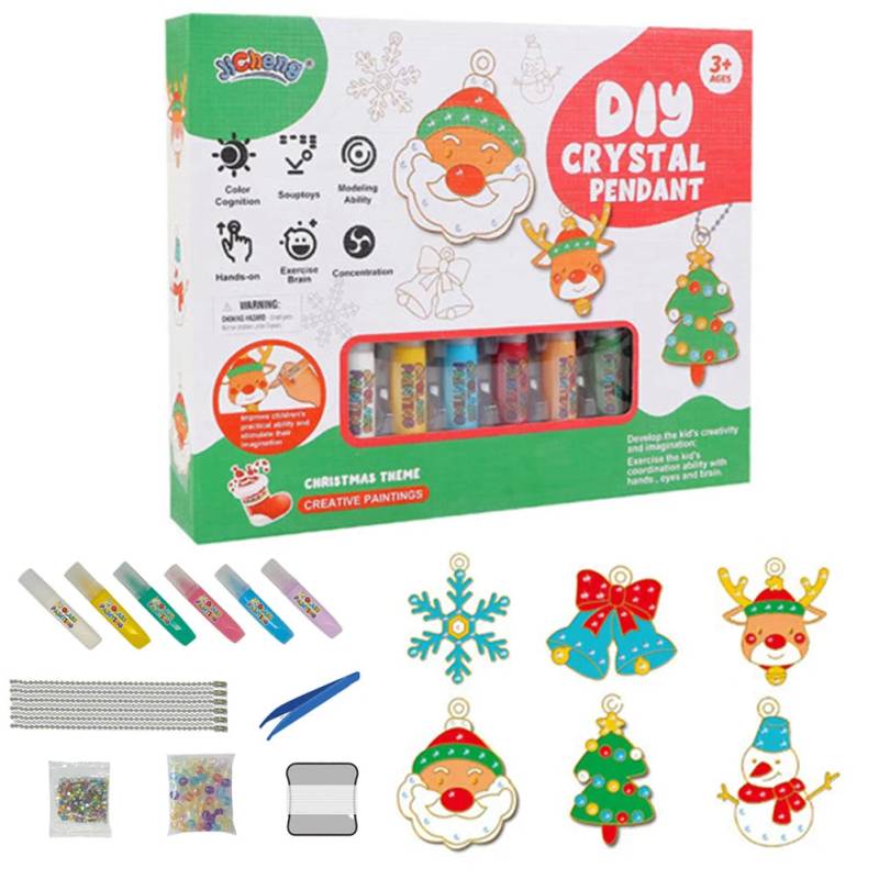 Pendant Craft Set™ - Kunst mit einem magischen Touch - DIY-Anhänger-Set Weihnachten | Pädagogisches Holzspielzeug von Mein Kleines Baby