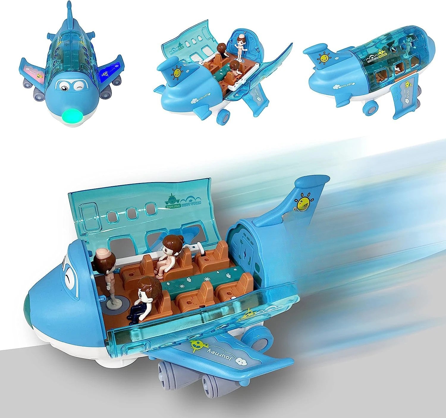 Pilot Pals Plane™ - Perfekter Copilot - Spielzeugflugzeug Blau | Pädagogisches Holzspielzeug von Mein Kleines Baby