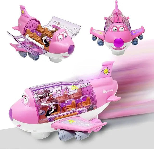 Pilot Pals Plane™ - Perfekter Copilot - Spielzeugflugzeug Rosa | Pädagogisches Holzspielzeug von Mein Kleines Baby