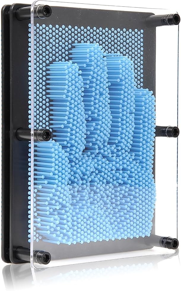 PinArt 3D– Kreativ&Interaktiv– Skulptur Tafel L (20 × 15 × 5.8 cm) / Blau | Pädagogisches Holzspielzeug von Mein Kleines Baby