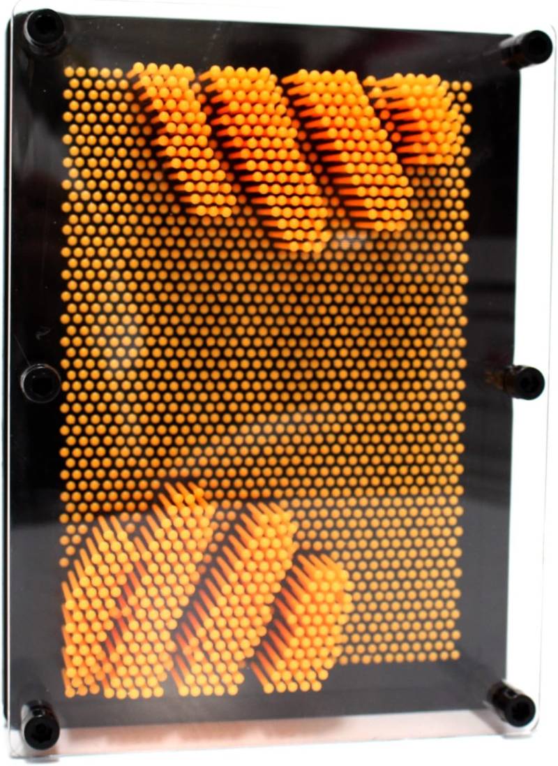 PinArt 3D– Kreativ&Interaktiv– Skulptur Tafel L (20 × 15 × 5.8 cm) / Orange | Pädagogisches Holzspielzeug von Mein Kleines Baby