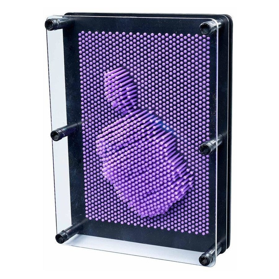 PinArt 3D– Kreativ&Interaktiv– Skulptur Tafel L (20 × 15 × 5.8 cm) / Violett | Pädagogisches Holzspielzeug von Mein Kleines Baby