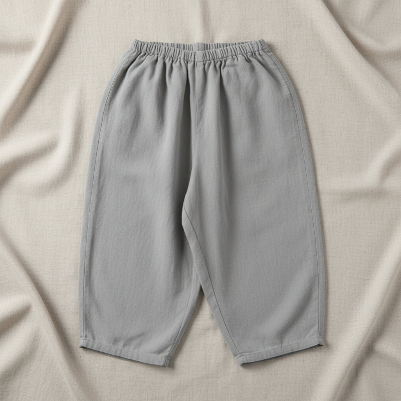 Plaid Cotton Pants – Leicht & atmungsaktiv – Lässige Hose im Ballon-/Harem-Stil Grau / 90 (18–24 Monate) | Pädagogisches Holzspielzeug von Mein Kleines Baby