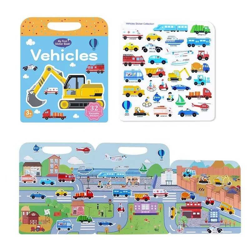 Play Book™ - Kreativität ermutigen - Buch Spielen&Machen Fahrzeuge | Pädagogisches Holzspielzeug von Mein Kleines Baby