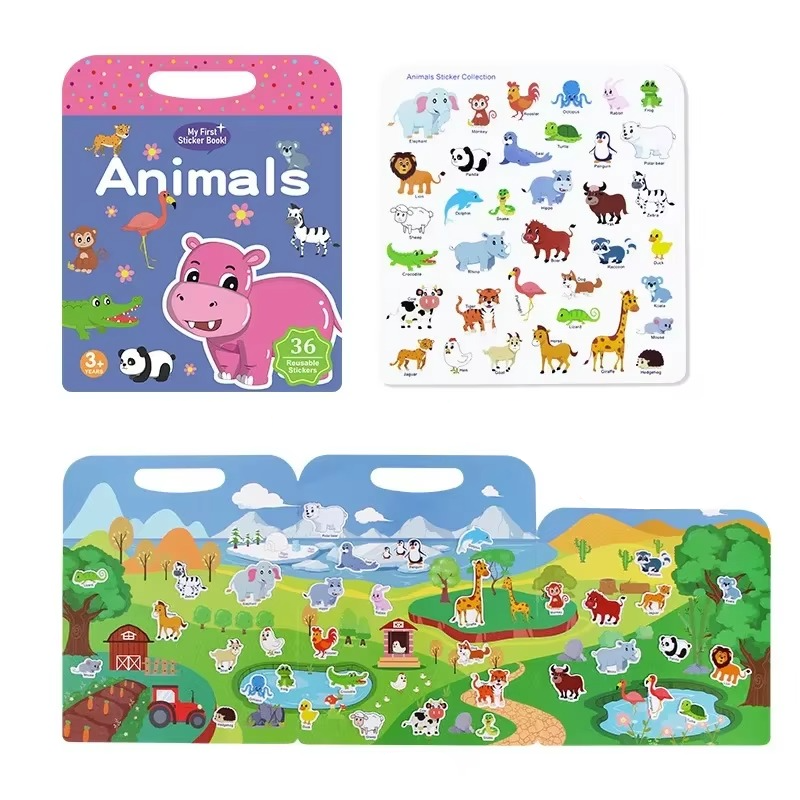Play Book™ - Kreativität ermutigen - Buch Spielen&Machen Tiere | Pädagogisches Holzspielzeug von Mein Kleines Baby