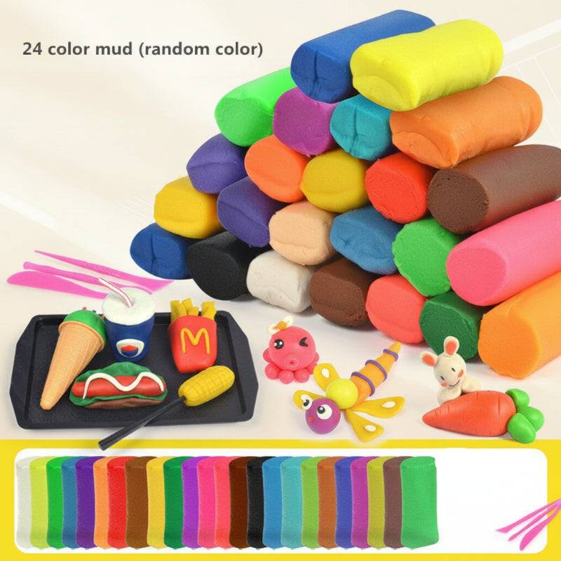 PlayDough Fun– Spielerisch&Kreativ– DIY-Knete-Spielset Ton – 24 Farben | Pädagogisches Holzspielzeug von Mein Kleines Baby