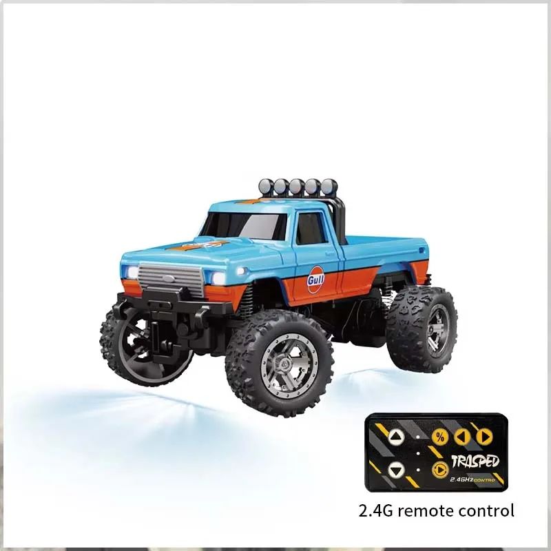 Pocket Speed RC– Schnell&Wendig– Mini-Renn-Lkw Blau Orange | Pädagogisches Holzspielzeug von Mein Kleines Baby
