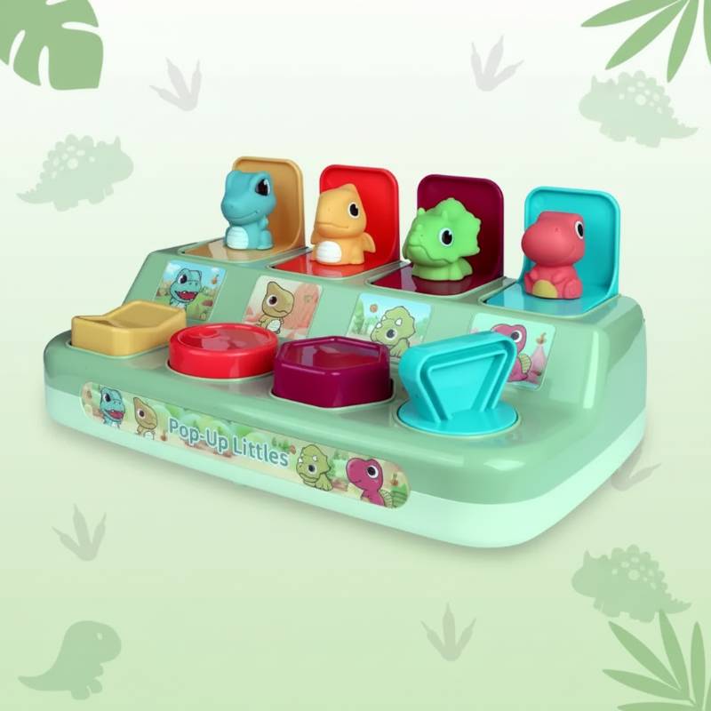 Pop Up Activity Toy – Entdecken & Lernen – Sensorisches Babyspielzeug Dinosaurier | Pädagogisches Holzspielzeug von Mein Kleines Baby