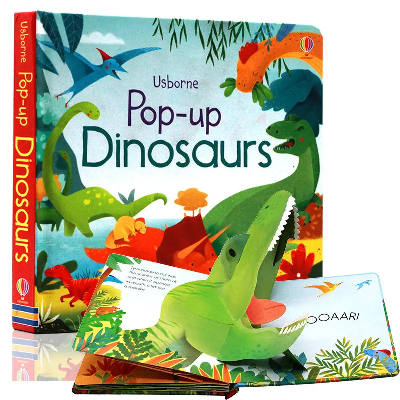 Pop-Up Book™ - Abenteuer zum Leben erwecken - Lesebuch Dinosaurier | Pädagogisches Holzspielzeug von Mein Kleines Baby
