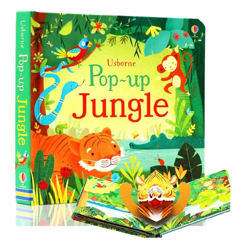 Pop-Up Book™ - Abenteuer zum Leben erwecken - Lesebuch Dschungel | Pädagogisches Holzspielzeug von Mein Kleines Baby