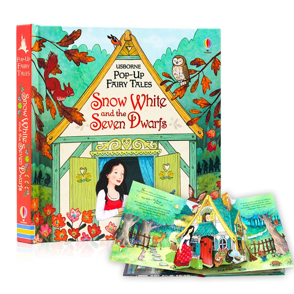 Pop-Up Book™ - Abenteuer zum Leben erwecken - Lesebuch Schneewittchen und die sieben Zwerge | Pädagogisches Holzspielzeug von Mein Kleines Baby