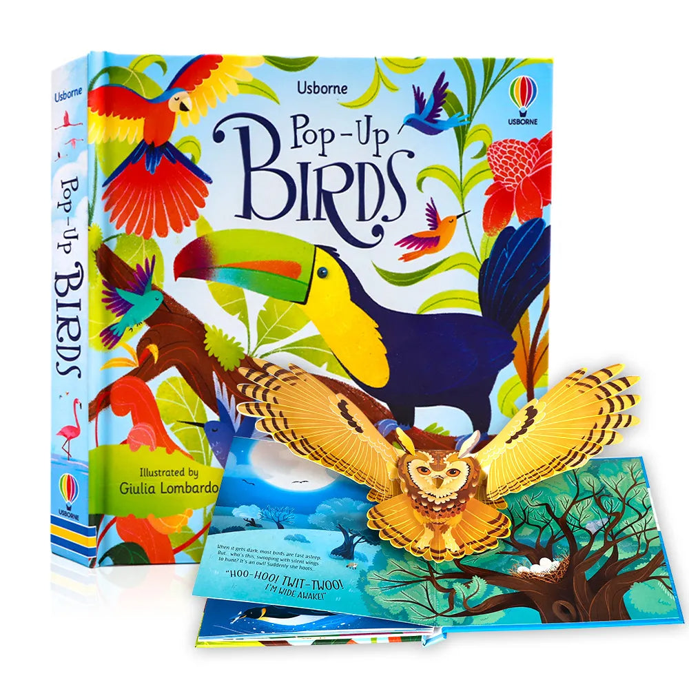 Pop-Up Book™ - Abenteuer zum Leben erwecken - Lesebuch Vögel | Pädagogisches Holzspielzeug von Mein Kleines Baby