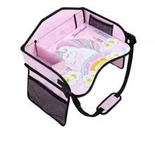 Portable Child Car Seat Table™ - Sicher&bequem - Tragbarer Kindersitztisch für das Auto Rosa | Pädagogisches Holzspielzeug von Mein Kleines Baby