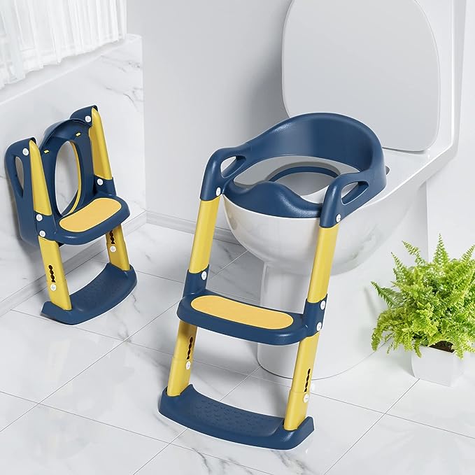 Potty Training Seat™ - Toilettentraining für die Kleinsten - Faltbares-Töpfchen Blau | Pädagogisches Holzspielzeug von Mein Kleines Baby