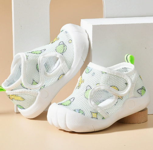 Puddle Play Pals™ - Leichtes Einsteigen - Kindersandalen Elfenbeingrün / 14 (6-9 Monate) | Pädagogisches Holzspielzeug von Mein Kleines Baby