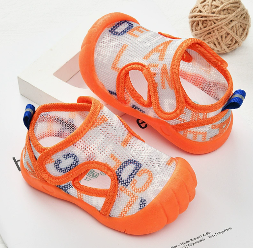 Puddle Play Pals™ - Leichtes Einsteigen - Kindersandalen Korallenorange / 18 (2 - 2.5 Jahre) | Pädagogisches Holzspielzeug von Mein Kleines Baby