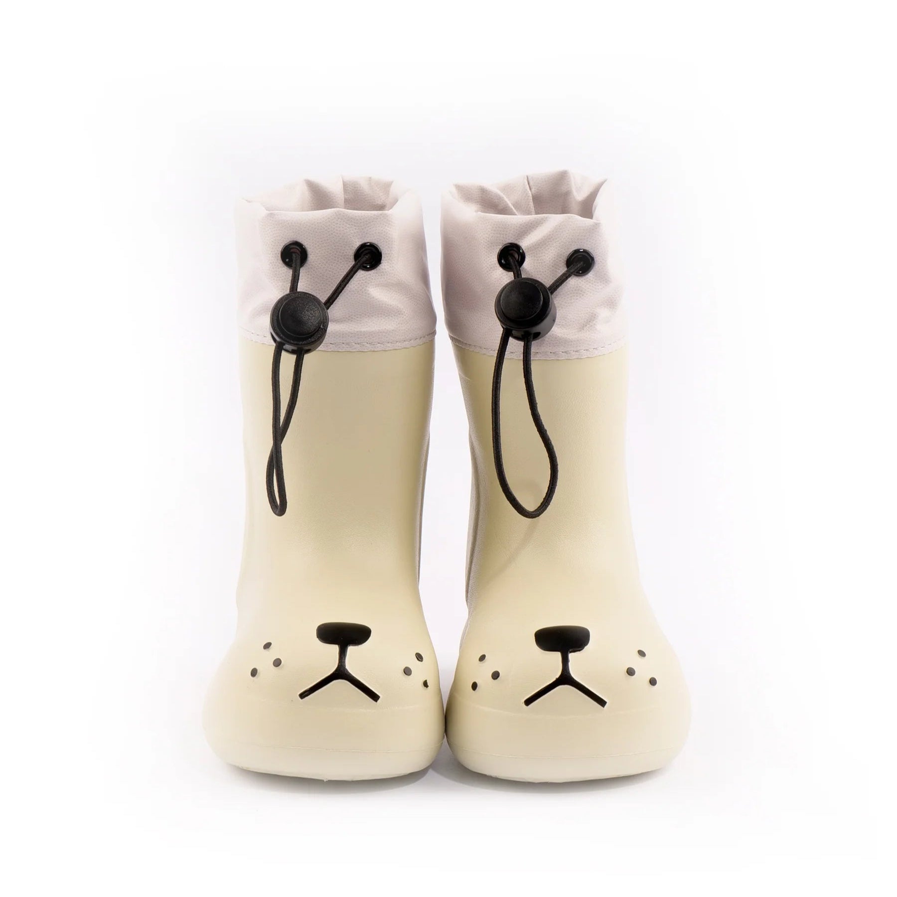 PuddlePaws Kids– Wasserdicht und verspielt - Woof Regenstiefel Weiß / 195 (4.5–5 Jahre/ 19.5 cm) | Pädagogisches Holzspielzeug von Mein Kleines Baby