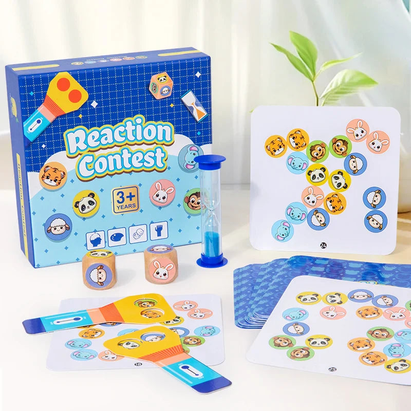 Puzzle Duel™ - Schnell und intelligent - Interaktives Reaktions-Brettspiel | Pädagogisches Holzspielzeug von Mein Kleines Baby