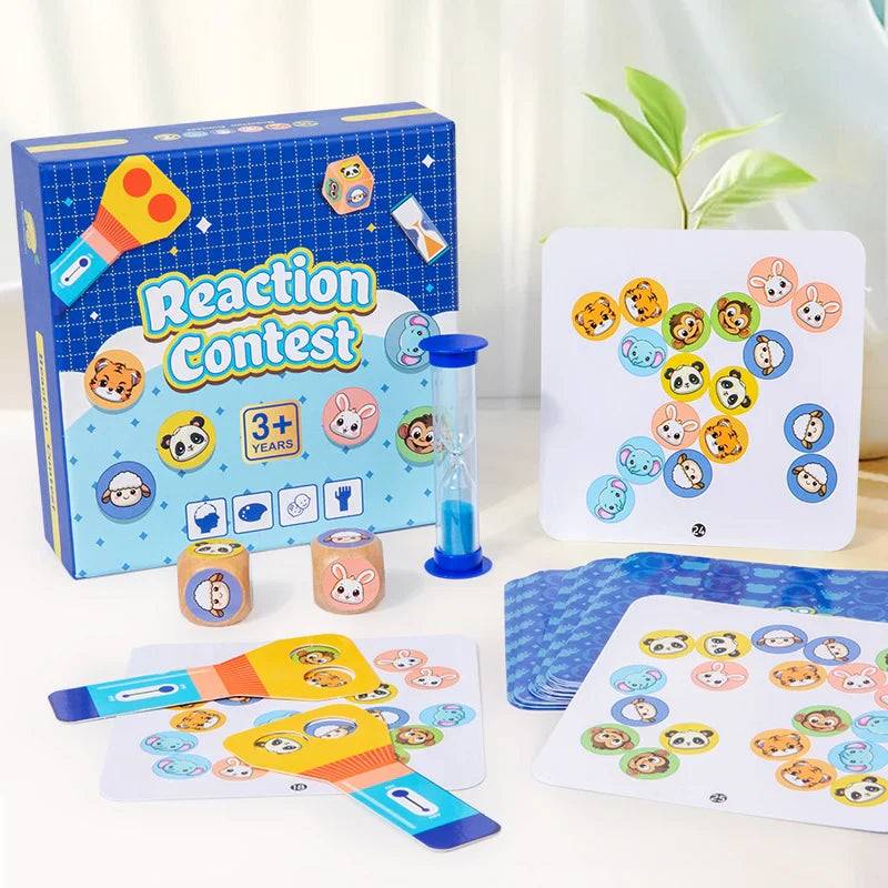 Puzzle Duel™ - Schnell und intelligent - Interaktives Reaktions-Brettspiel | Pädagogisches Holzspielzeug von Mein Kleines Baby